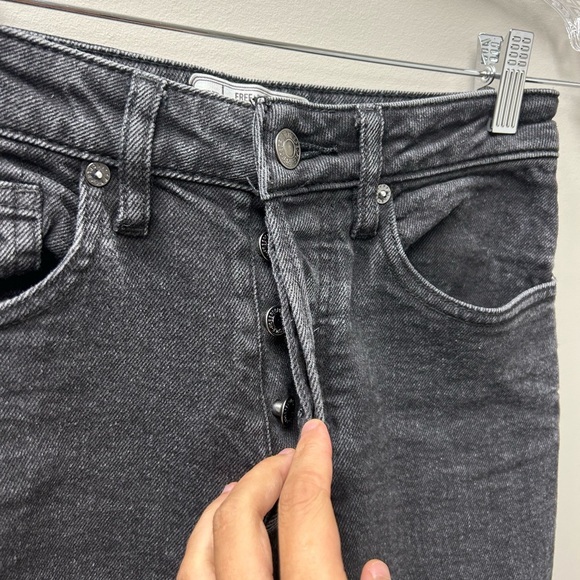 Free People Black Wide Leg Jeans - Picture 3 of 5